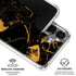 Black and Gold Scattered Marble Galaxy S26 Clear Case