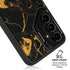 Black and Gold Scattered Marble Galaxy S26 Kickstand Case