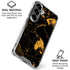 Black and Gold Scattered Marble Galaxy S26 Plus Clear Case