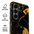 Black and Gold Scattered Marble Galaxy S26 Plus Impact Case