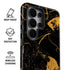 Black and Gold Scattered Marble Galaxy S26 Ultra Impact Case