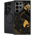 Black and Gold Scattered Marble Galaxy S26 Ultra Kickstand Case