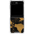 Black and Gold Scattered Marble Galaxy Z Flip6 Clear Case