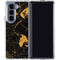 Black and Gold Scattered Marble Galaxy Z Fold5 5G Clear Case