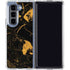 Black and Gold Scattered Marble Galaxy Z Fold5 5G Clear Case
