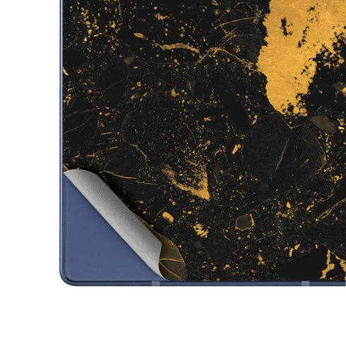 Black and Gold Scattered Marble Galaxy Z Fold6 Skin