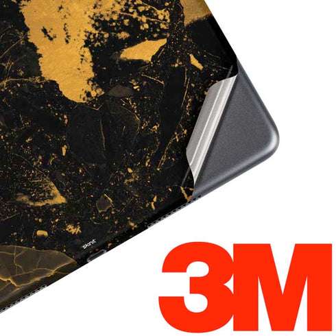 Black and Gold Scattered Marble iPad Skins