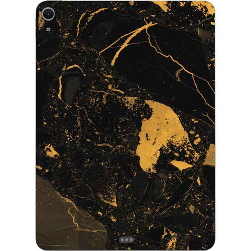 Black and Gold Scattered Marble Apple iPad Air Skin