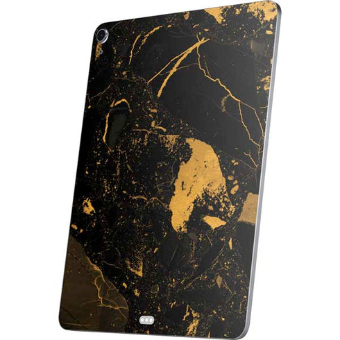 Black and Gold Scattered Marble Apple iPad Air Skin
