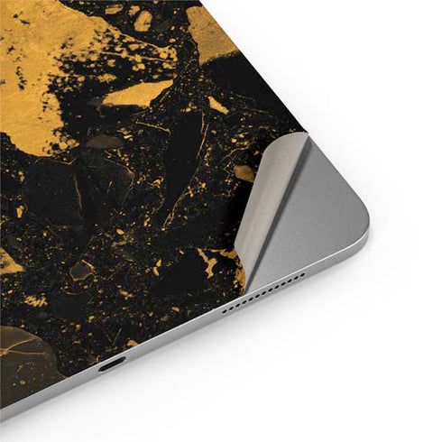 Black and Gold Scattered Marble Apple iPad Air Skin