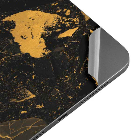 Black and Gold Scattered Marble Apple iPad Mini Skin