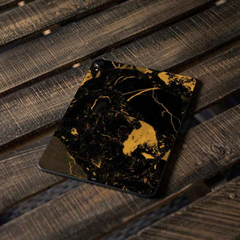 Black and Gold Scattered Marble Apple iPad Pro Skin