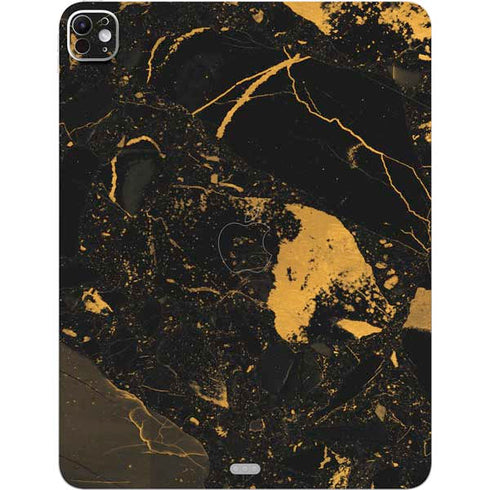 Black and Gold Scattered Marble iPad Pro 13in M4 (2024) Skin