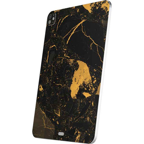Black and Gold Scattered Marble iPad Pro 13in M4 (2024) Skin