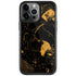 Black and Gold Scattered Marble iPhone Cases