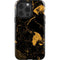 Black and Gold Scattered Marble iPhone 15 Pro Impact Case