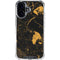 Black and Gold Scattered Marble iPhone 16 Clear Case