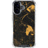 Black and Gold Scattered Marble iPhone 16 Clear Case