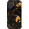 Black and Gold Scattered Marble iPhone 16 Impact Case