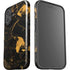 Black and Gold Scattered Marble iPhone 16 Impact Case