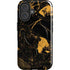 Black and Gold Scattered Marble iPhone 16 Plus Magsafe Impact Case