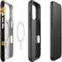 Black and Gold Scattered Marble iPhone 16 Plus Magsafe Impact Case