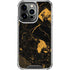 Black and Gold Scattered Marble iPhone 16 Pro Clear Case