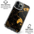 Black and Gold Scattered Marble iPhone 16 Pro Clear Case