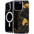 Black and Gold Scattered Marble iPhone 16 Pro MagSafe Case