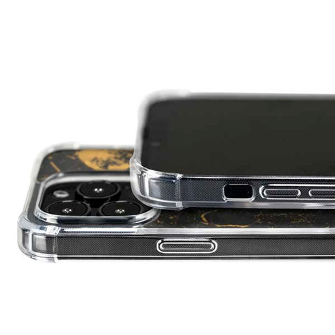 Black and Gold Scattered Marble iPhone 16 Pro MagSafe Case