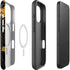 Black and Gold Scattered Marble iPhone 16 Pro Magsafe Impact Case