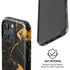 Black and Gold Scattered Marble iPhone 16 Pro Magsafe Impact Case