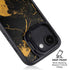 Black and Gold Scattered Marble iPhone 16e Kickstand Case