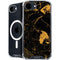 Black and Gold Scattered Marble iPhone 16e MagSafe Case
