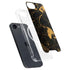 Black and Gold Scattered Marble iPhone 16e MagSafe Case