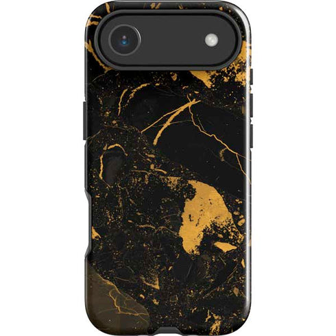 Black and Gold Scattered Marble iPhone 17 Air Impact Case