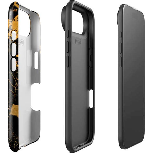 Black and Gold Scattered Marble iPhone 17 Air Impact Case