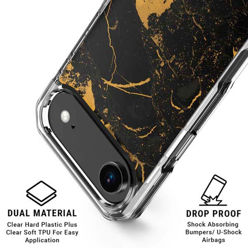 Black and Gold Scattered Marble iPhone 17 Air MagSafe Case