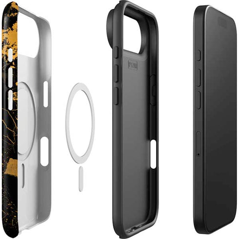 Black and Gold Scattered Marble iPhone 17 Air Magsafe Impact Case