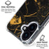 Black and Gold Scattered Marble iPhone 17 Clear Case