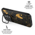 Black and Gold Scattered Marble iPhone 17 Kickstand Case