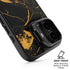 Black and Gold Scattered Marble iPhone 17 Kickstand Case