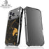 Black and Gold Scattered Marble iPhone 17 Pro Clear Case