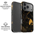 Black and Gold Scattered Marble iPhone 17 Pro Magsafe Impact Case