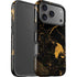 Black and Gold Scattered Marble iPhone 17 Pro Max Impact Case