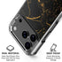 Black and Gold Scattered Marble iPhone 18 Pro Clear Case