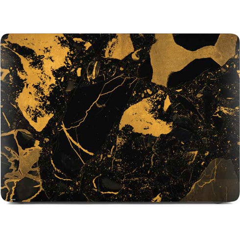 Black and Gold Scattered Marble Apple MacBook Air Skin