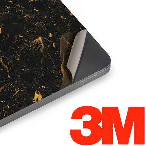 Black and Gold Scattered Marble Apple MacBook Air Skin