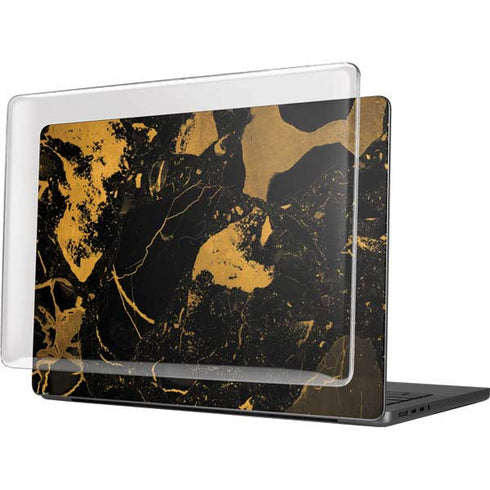 Black and Gold Scattered Marble MacBook Pro 14in (2021-24) Case plus Skin