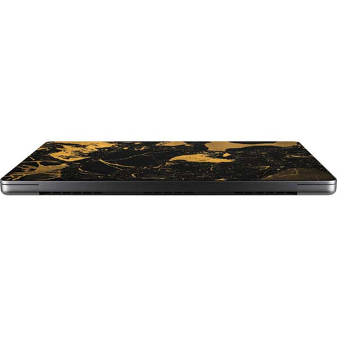 Black and Gold Scattered Marble Apple MacBook Pro 14-inch Skin